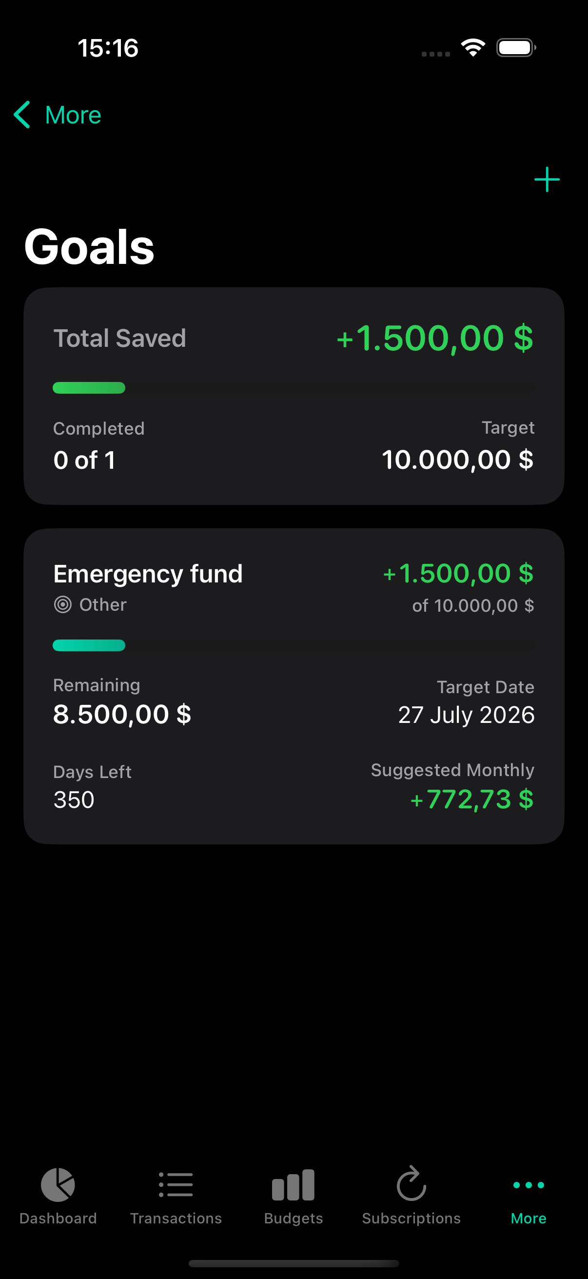 Financial Goals